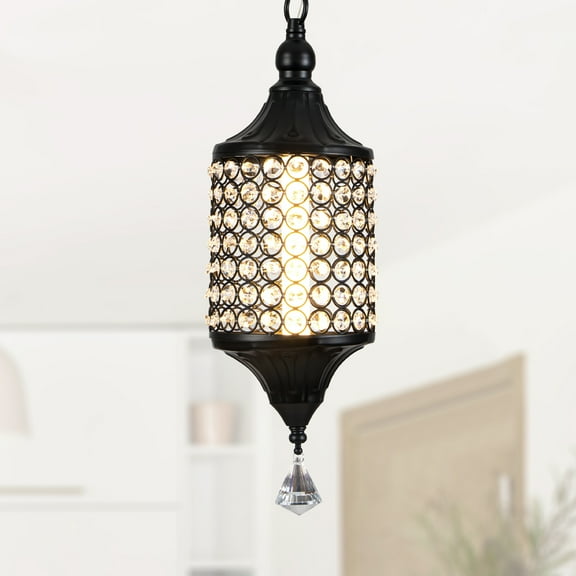 Chords Attic 1-Light Crystal Pendant Lighting Adjustable LED Ceiling Hanging Light Fixtures Fixture for Kitchen Island