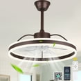 thumbnail image 1 of Chords Attic 24" Smart Dimmable LED Ceiling Fan With Light, Remote, APP Control, Adjustable Color Temperature, 6-Speed Reversible, For Living Room, Bedroom, 1 of 11