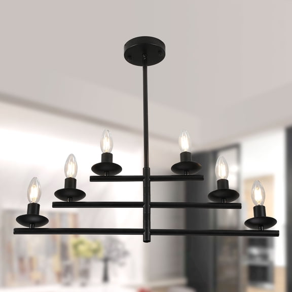 Chords Attic 26" 6-Light Contemporary DIY Shape Chandelier Pendant Light Fixture