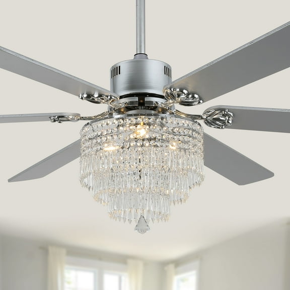 Chords Attic 65" 6-Blade Reversible Ceiling Fan with Lights and Remote Control, 6-Speed, Timer Setting Quiet DC Motor