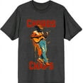 thumbnail image 1 of "Chords & Chaps" Cowboy Americana Adult Charcoal Crew Neck Short Sleeve Tee-Medium, 1 of 2