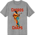 thumbnail image 1 of "Chords & Chaps" Cowboy Americana Adult Heather Gray Crew Neck Short Sleeve Tee-Medium, 1 of 2