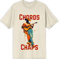 thumbnail image 1 of "Chords & Chaps" Cowboy Americana Adult Natural Crew Neck Short Sleeve Tee-XL, 1 of 2