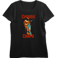 thumbnail image 1 of Chords & Chaps Cowboy Americana Women's Black Crew Neck Short Sleeve Crop Top-XXL, 1 of 3