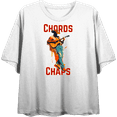 thumbnail image 1 of Chords & Chaps Cowboy Americana Women's White Crew Neck Short Sleeve Crop Top-Small, 1 of 3