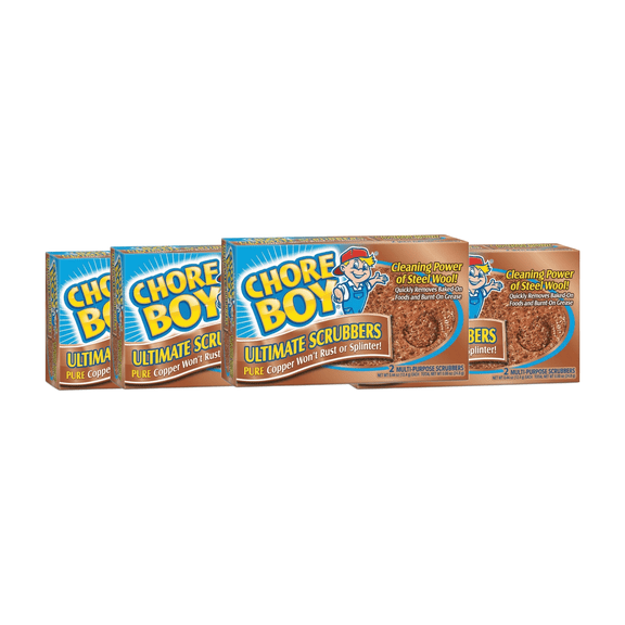 Chore Boy Ultimate Copper Scrubbers, 2 ct 4 Pack