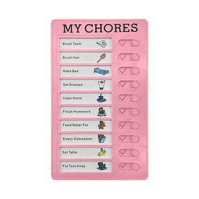 Chore Chart Board for Adults & Kids, Reusable PVC Checklist Board for Home, RV Travel, Office, and Daily Task Planning, Portable Dry Erase Message Board for Family Organization