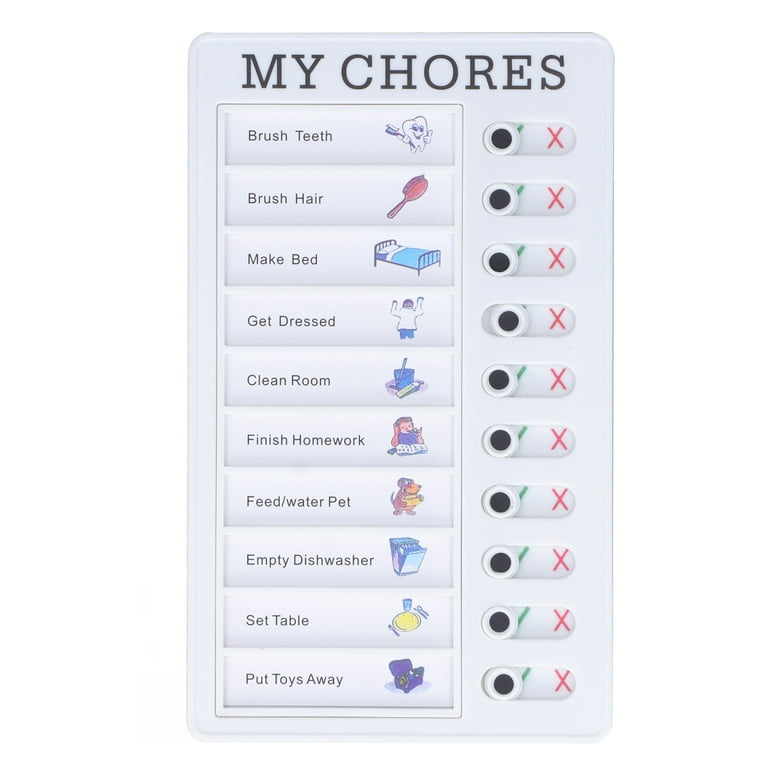 Chore Chart Memo Checklist Board Daily to Do List Planner Portable  Detachable Message Board for Kids Adults RV Checklist My Chores Elder Care