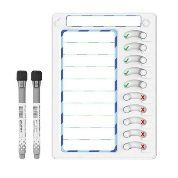 Chore Chart for Kids and Adults Sliding Morning Routine Chart Dry Erases Chore Chart Magnetic Checklist Board ADHD Tool