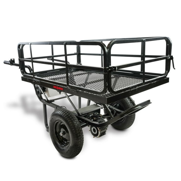 Chore Warrior Electric Wheelbarrow Powered Utility Cart 350 LBS Capacity with Metal Mesh Deck 8 Hour Battery Life