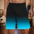 thumbnail image 1 of Chores Para Hombre Men Casual Fashion Gradient Shorts With Pocket Elastic Waist Short Pants Sky Blue XXL, 1 of 5