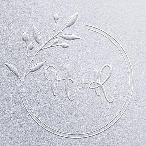 Custom Wedding Embosser Stamp – Personalized Monogram Floral Invite & Save The Date Stamp