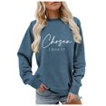 thumbnail image 1 of Chosen 1 2:9 Sweatshirt Sweatshirt Verse Shirt Shirt Women Casual Crewneck Pullover Tops Hooded Sweatshirt Womens Jogging Suit Jacket Women Bunny Zip up Ladies Sweat Top Cute Long Shirt Half, 1 of 4