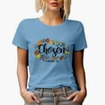 thumbnail image 1 of Chosen, 1 Peter 2 9 with Flower Wreath Art Scripture Merch Gift, Baby Blue T-Shirt, Large, 1 of 5