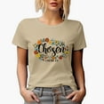 thumbnail image 1 of Chosen, 1 Peter 2 9 with Flower Wreath Art Scripture Merch Gift, Tan T-Shirt, Large, 1 of 5