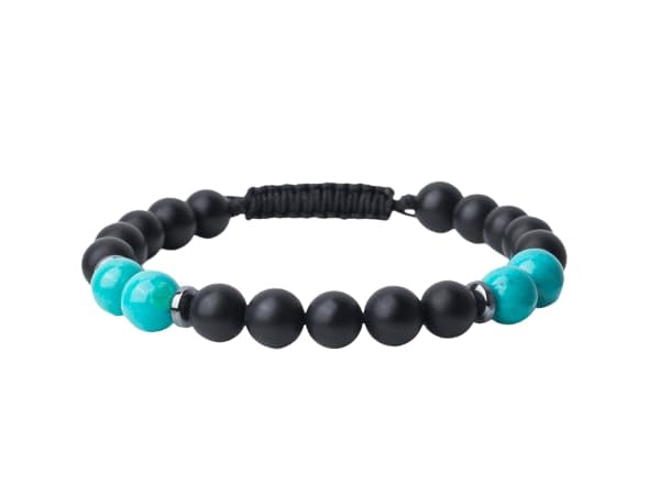 The Chosen: 5&2 Bracelet – Elegant Christian Jewelry, Inspirational Faith Bracelet for Women and Men, Religious Gift, Faith-Based Accessory, Scripture-Inspired Statement Piece (Black/Teal)