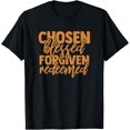thumbnail image 1 of Chosen Blessed Forgiven Redeemed Jesus Christan Funny Creative Graphic T-Shirt, 1 of 3