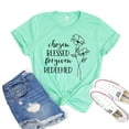 thumbnail image 1 of Chosen Blessed T-shirt Forgiven Redeemed Shirt Christian Shirts Religious Tshirt Bible Verse Gift Women's Religious Top Jesus Tee, 1 of 2