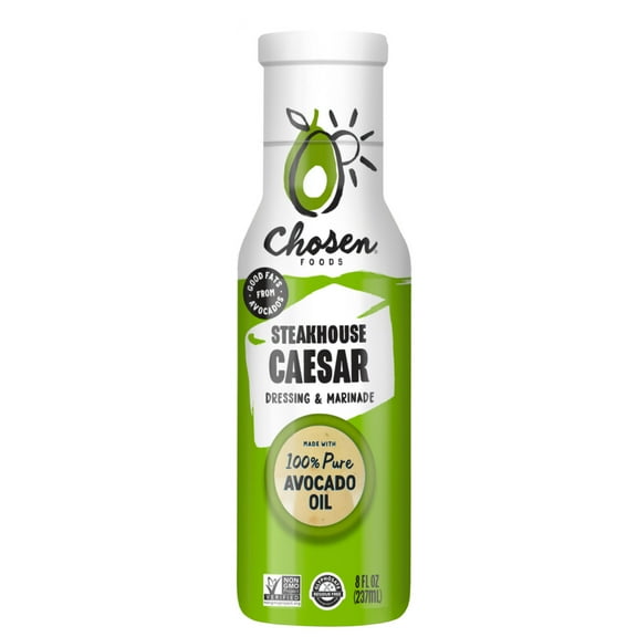 Chosen Foods Steakhouse Caesar Dressing and Marinade made with 100% Pure Avocado Oil 8 fl Oz
