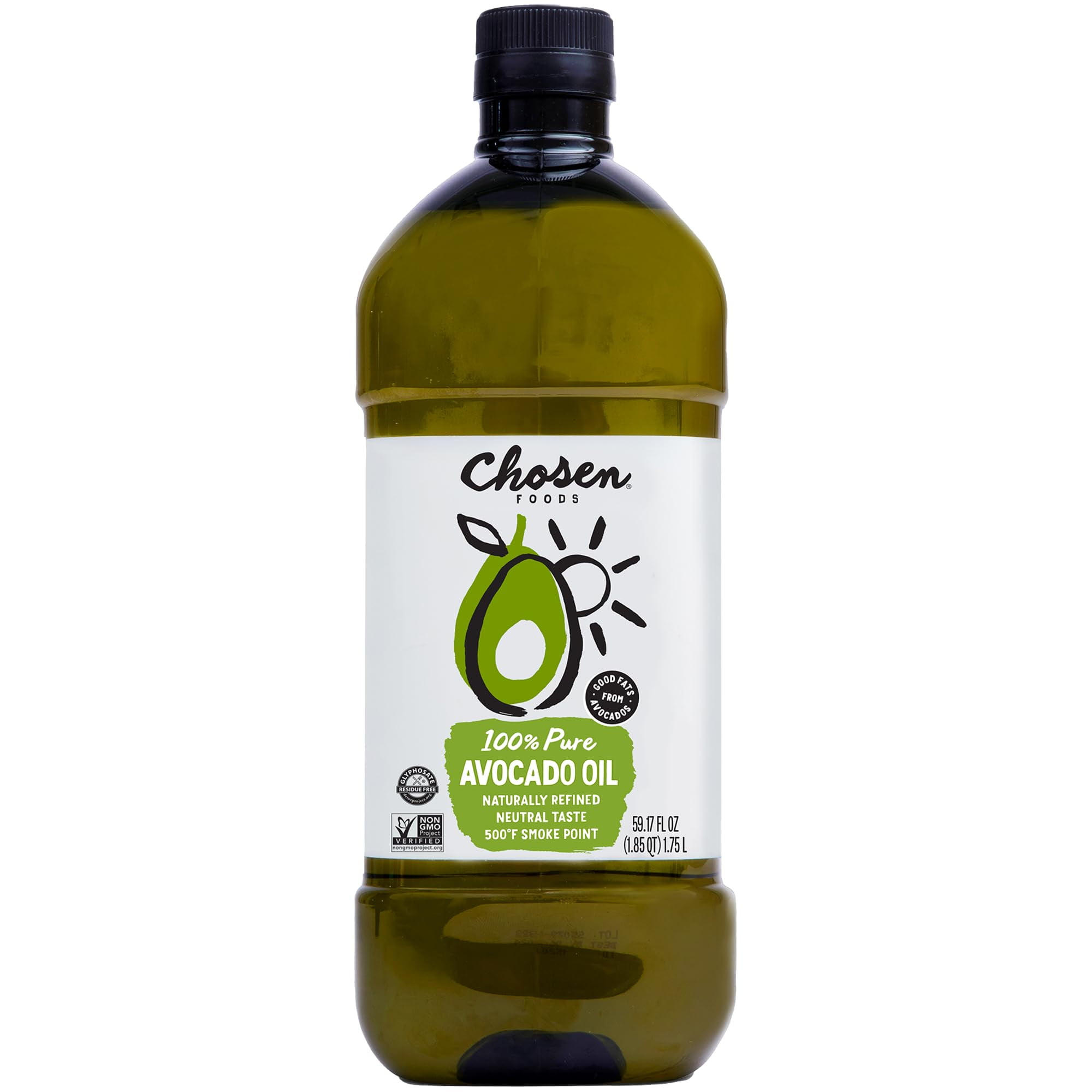 Simple Foods Avocado Oil - 100% Pure, Non-GMO, High Smoke Point, Mild