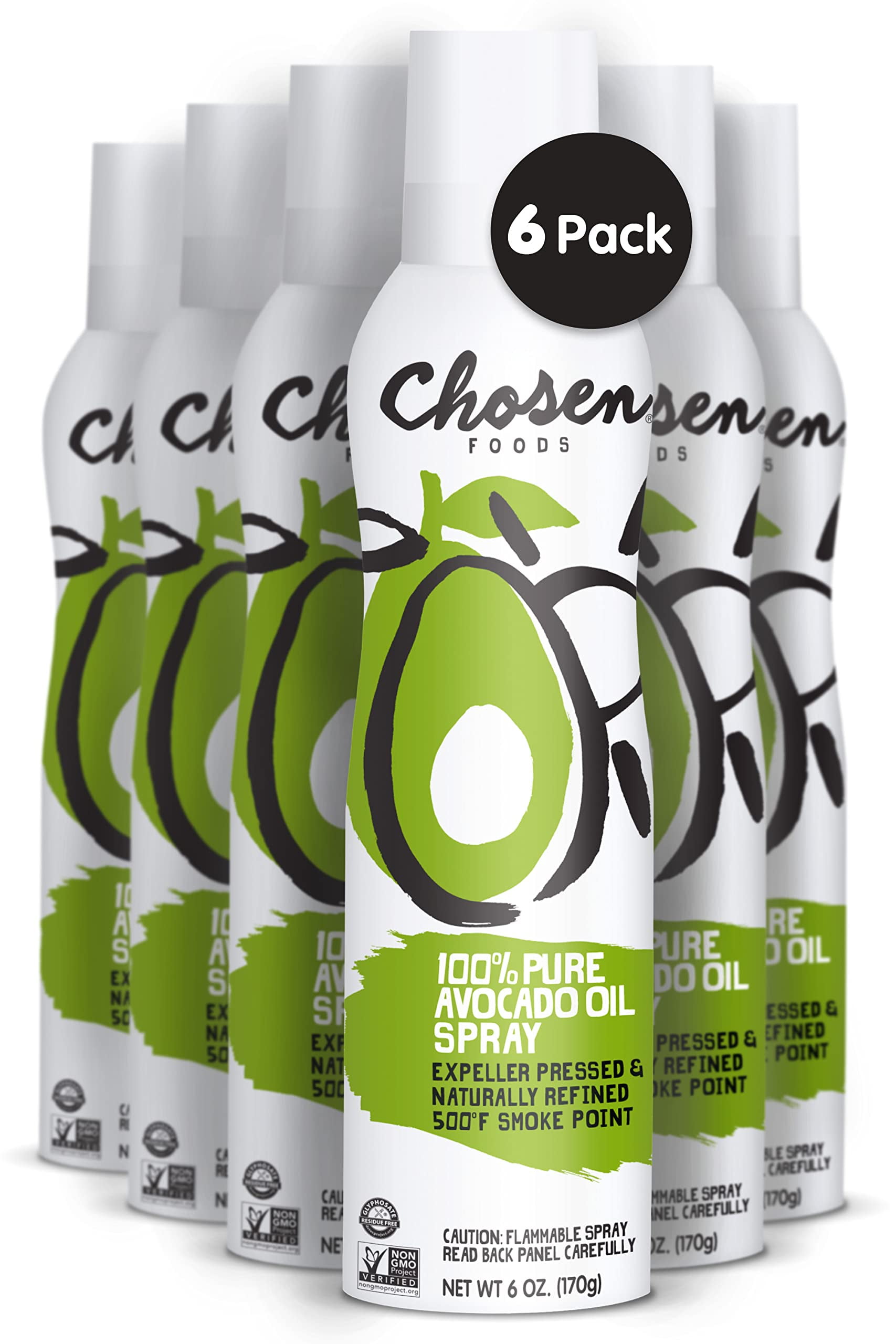 Chosen Foods 100 Pure Avocado Oil Spray, Keto and Paleo Diet Friendly, Kosher Cooking Spray for