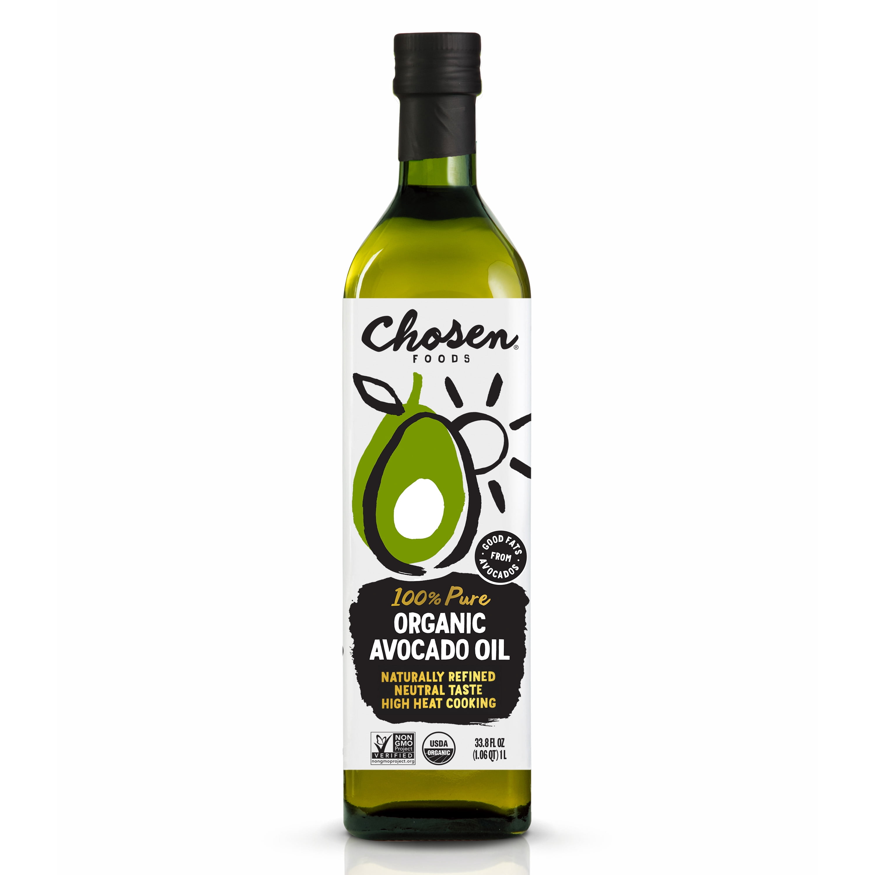 Chosen Foods 100% Pure Organic Avocado Oil, 1 L