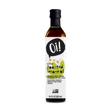 Chosen Foods 100% Pure Toasted Sesame Oil Glass Bottle , 8.4 fl oz