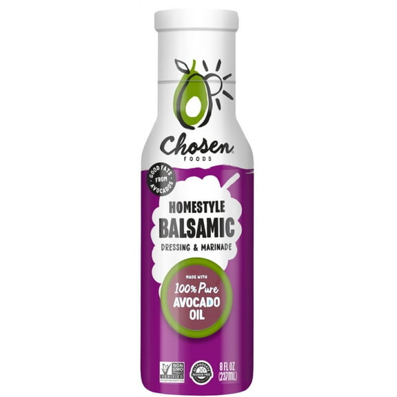 Chosen Foods Homestyle Balsamic Dressing and Marinade made with 100% Pure Avocado Oil 8 fl Oz
