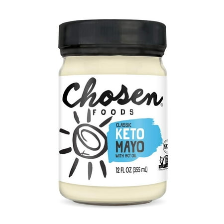 Chosen Foods Classic Keto Mayo, Non-GMO, Gluten Free, Dairy Free for Sandwiches, Dressings, Sauces and Recipes, 12 Fl Oz (Pack of 6)