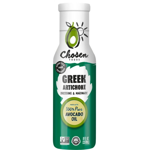 Chosen Foods Greek Artichoke Dressing and Marinade made with 100% Pure Avocado Oil 8 fl Oz