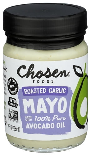 Chosen Foods Roasted Garlic Mayo 12 oz (Pack of 6)