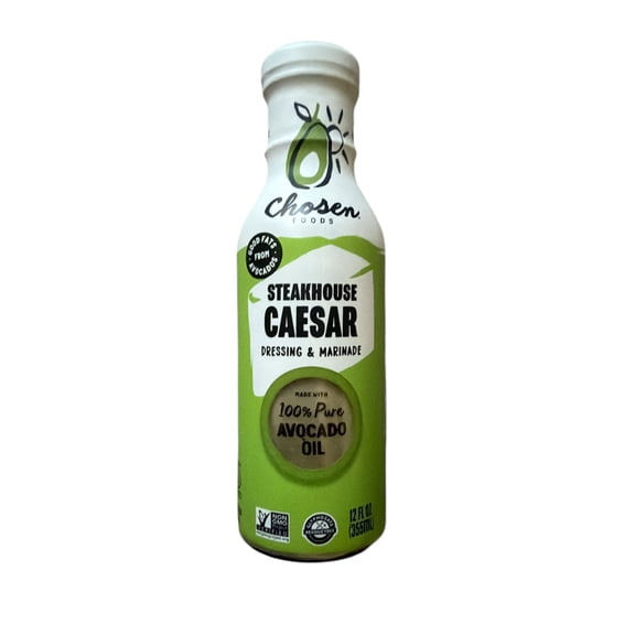 Chosen Foods Steakhouse Caesar Dressing and Marinade Made with 100% Pure Avocado Oil 12 fl Oz