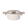 thumbnail image 1 of Chou Chou Kitchen Nonstick 1.7QT Stock Pot with Silicone Rim Lid, Healthy Cooking Ceramic Coating Casserole with Handle, Induction Compatible Cookware, Stew, Soup, Noodle, Made in Korea (8" / 18cm), 1 of 7