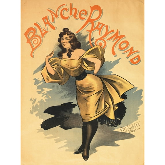 Choubrac Singer Blanche Raymond Show Advert Extra Large Art Print Wall Mural Poster Premium XL