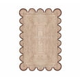 thumbnail image 1 of Chouhan Rugs Natural Jute Brown Scalloped Rug Bohemian Rug Decor Rug Handwoven Rug Custom Rug Decorative Rug, 1 of 6