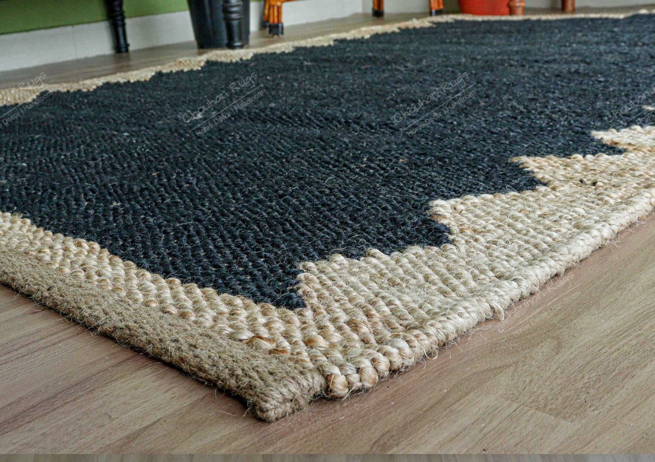 Chouhan Rugs Natural Jute Hemp Rug Bohemian Rug Decor Rug Handwoven Rug Custom Rug Decorative Rug