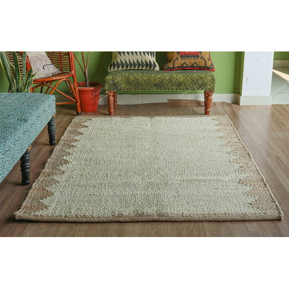 Chouhan Rugs Natural Jute Hemp Rug Bohemian Rug Decor Rug Handwoven Rug Custom Rug Decorative Rug