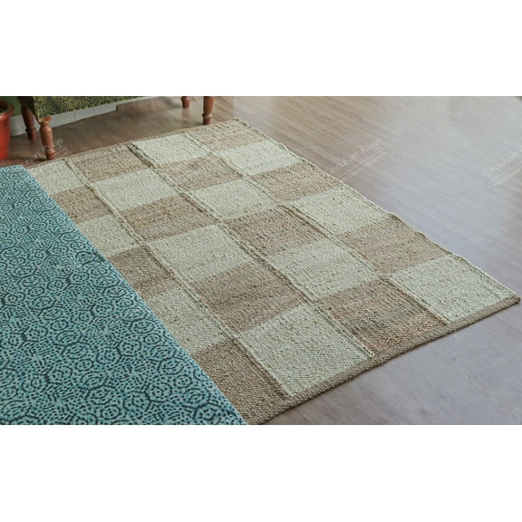 Chouhan Rugs Natural Jute Hemp Rug Bohemian Rug Decor Rug Handwoven Rug Custom Rug Decorative Rug