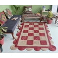 thumbnail image 1 of Chouhan Rugs Natural Jute Scalloped Box Design Rug Bohemian Rug Decor Rug Handwoven Rug Custom Rug Decorative Rug, 1 of 6