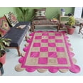 thumbnail image 1 of Chouhan Rugs Natural Jute Scalloped Box Design Rug Bohemian Rug Decor Rug Handwoven Rug Custom Rug Decorative Rug, 1 of 6