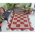 thumbnail image 1 of Chouhan Rugs Natural Jute Scalloped Box Design Rug Bohemian Rug Decor Rug Handwoven Rug Custom Rug Decorative Rug, 1 of 6