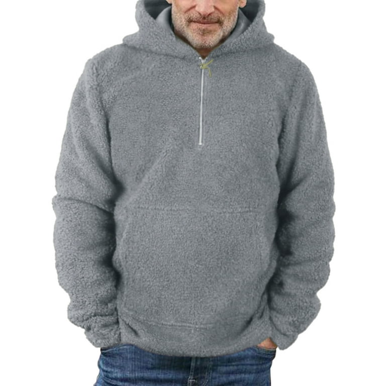 Light grey store sherpa pullover