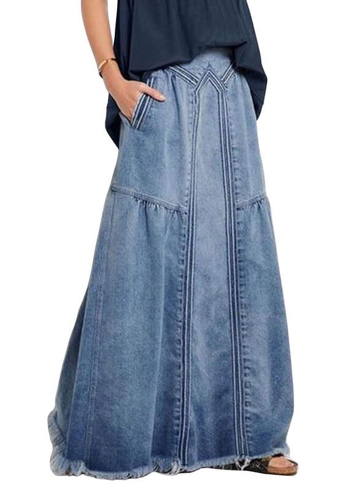 Casual elastic waist skirt