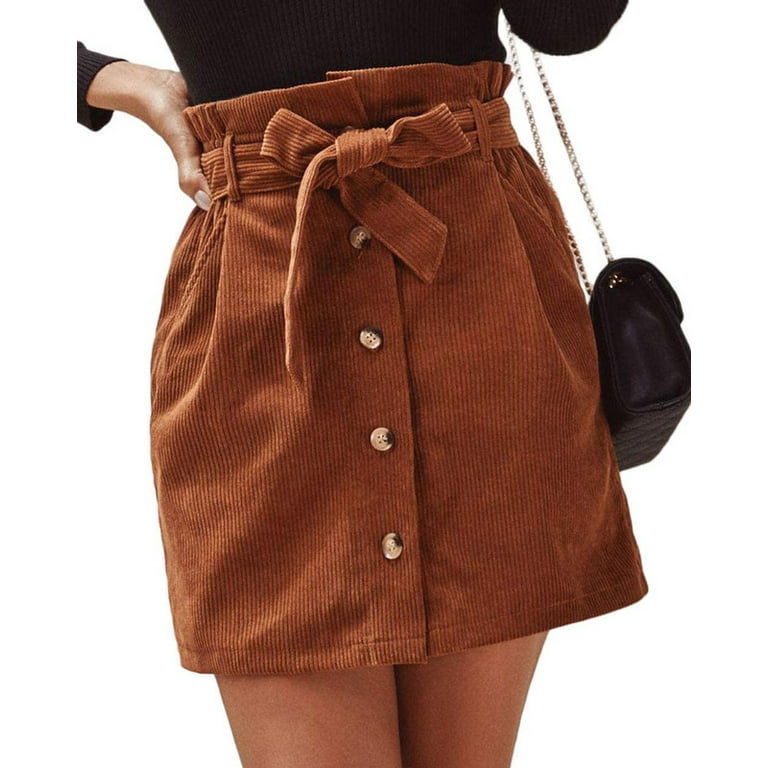 Paperbag mini skirt with belt sale