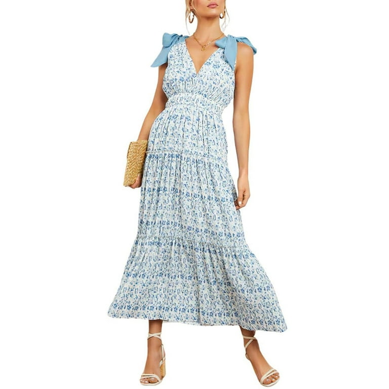 Sexy Bohemian Floral Backless U Neck Sling Dress Dresses Sexy Bohemian Floral Backless U Neck Sling Dress Dresses