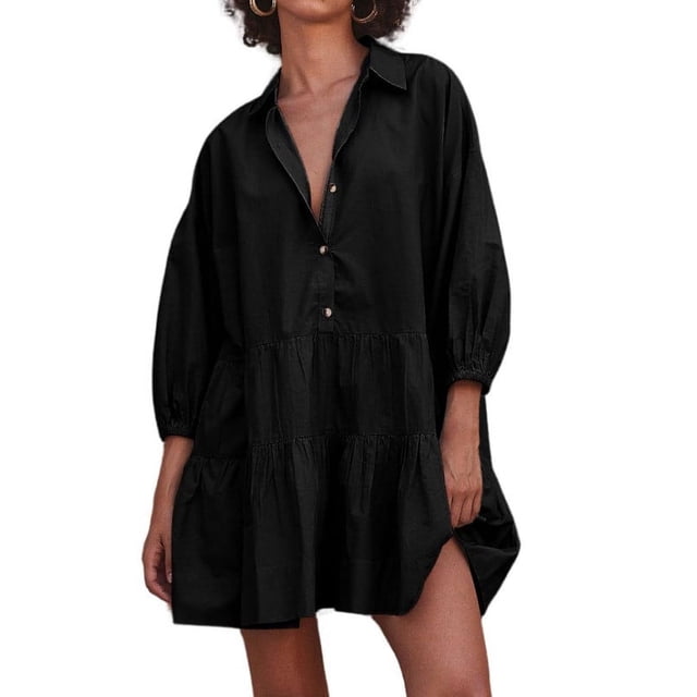 Getadme Cotton Linen Bohemian Women Dresses 2025 New Summer Puff Sleeve Holiday Beach Dress Elegant Plaid Bowtie Sundress Vestidos