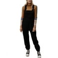 thumbnail image 1 of Chouyatou Womens Fuzzy Fleece Overall Jumpsuits Casual Loose Fit Winter Sherpa Bib Overalls with Pockets, 1 of 5