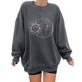 thumbnail image 1 of Chouyatou Womens Oversized Sweatshirts Graphic Long Sleeve Crewneck Loose Fit Casual Pullover Tops, 1 of 5