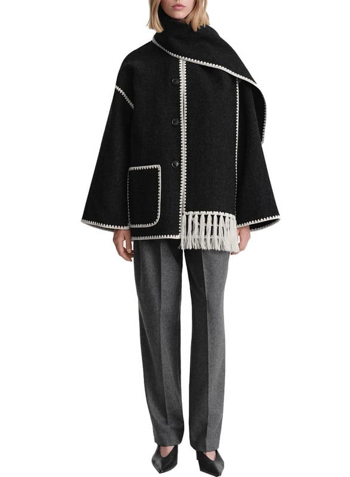 Xenya Coat | Women’s Winter Long Button-Up Wool Blend Coat