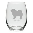 thumbnail image 1 of Chow Chow Deep Etched 15 oz Stemless White Wine Glass, 1 of 1